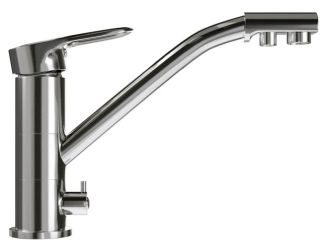 Смеситель для кухни Ulgran Classic U-010-346 с дополнительным краном для питьевой воды хром